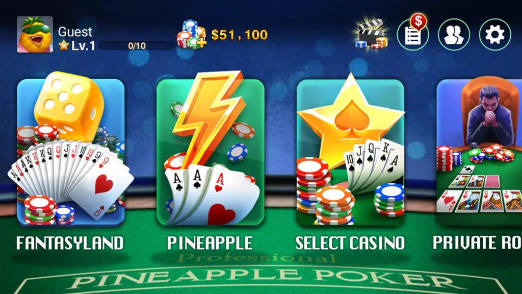 DH Pineapple Poker OFC Screenshot4