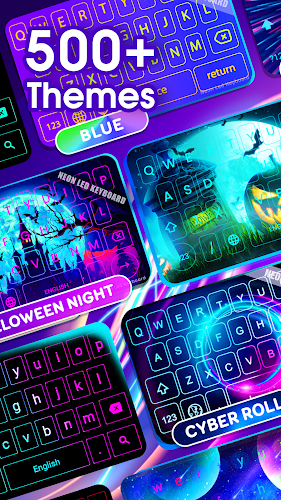 Neon LED Keyboard – Emoji, GIF Mod Screenshot2