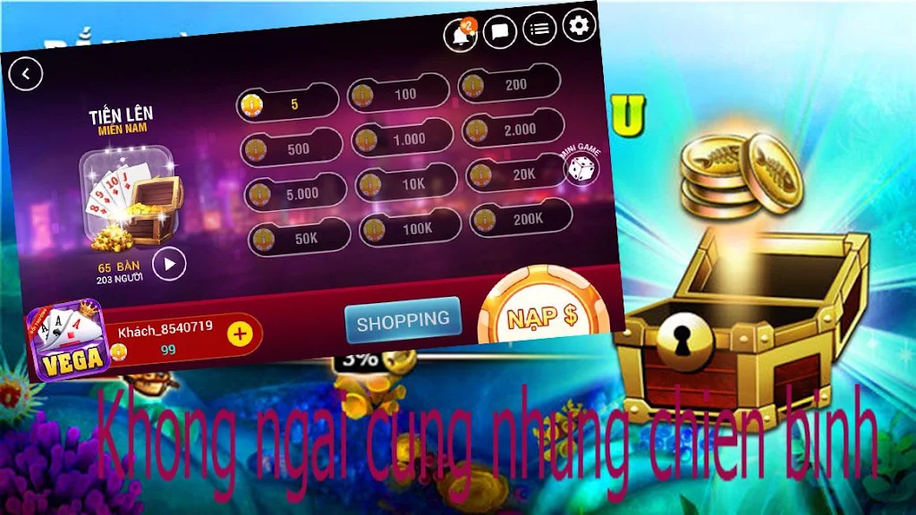 VEGA - Game danh bai doi thuong Screenshot1