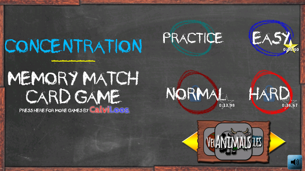 Concentration Memory Match Brain Game Screenshot1