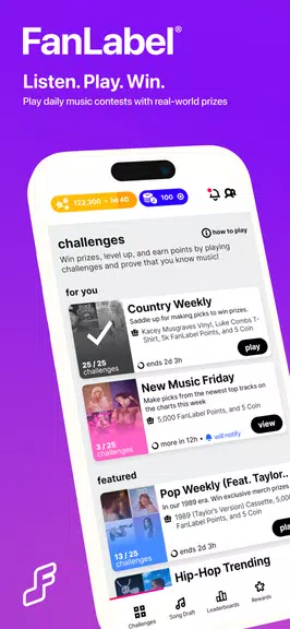 FanLabel: Daily Music Contests Screenshot1