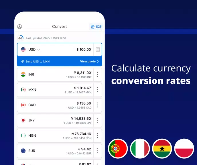 Xe Money Transfer & Converter Screenshot2