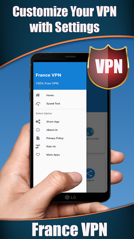 France VPN - Get Fast & Free France IP Screenshot4