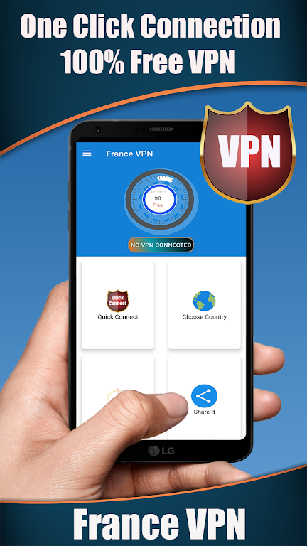 France VPN - Get Fast & Free France IP Screenshot1