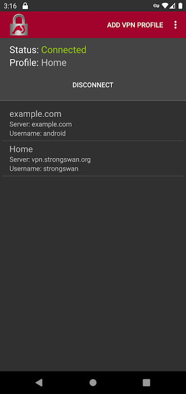 strongSwan VPN Client Screenshot3