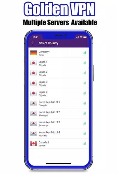 Golden VPN | Free & Secure & Fast VPN Service Screenshot3