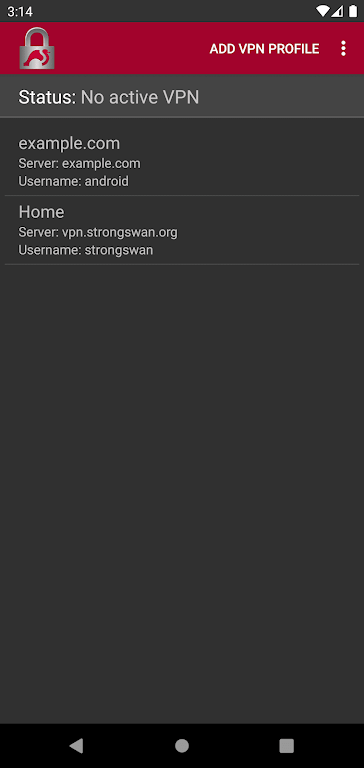 strongSwan VPN Client Screenshot4