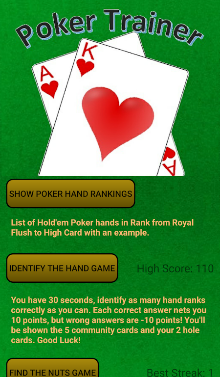 Poker Trainer - Big Slick Poker Screenshot1