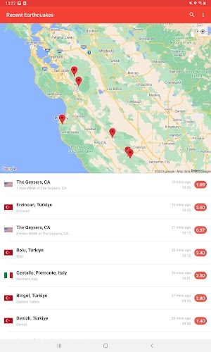 My Earthquake Alerts - Map Screenshot1