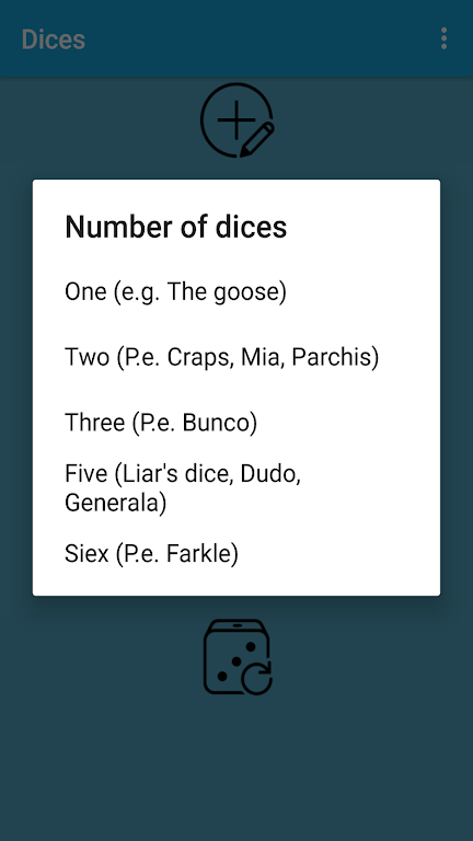 Virtual dice (One or more) Screenshot4