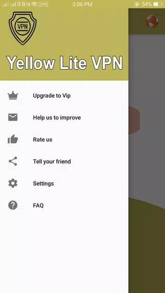 Yellow Lite VPN - Fast & Easy VPN Screenshot1