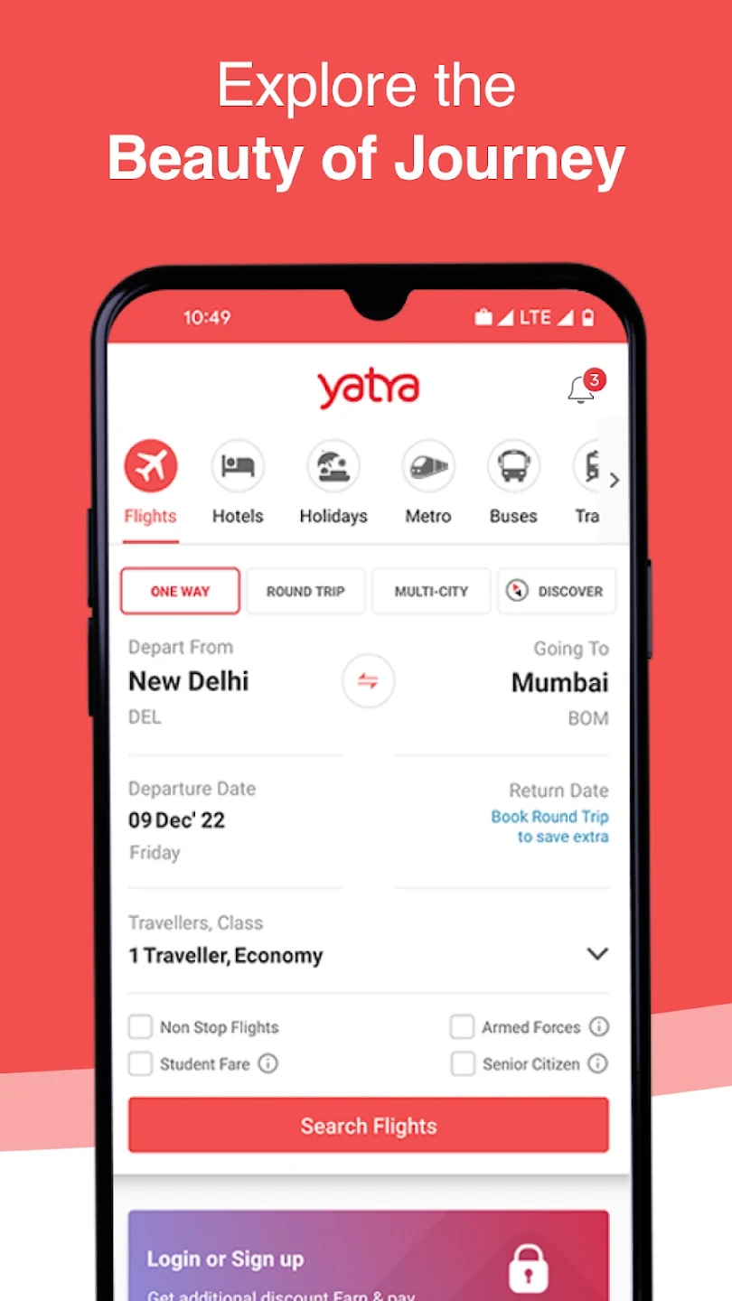 Yatra - Flights, Hotels, Bus Screenshot2