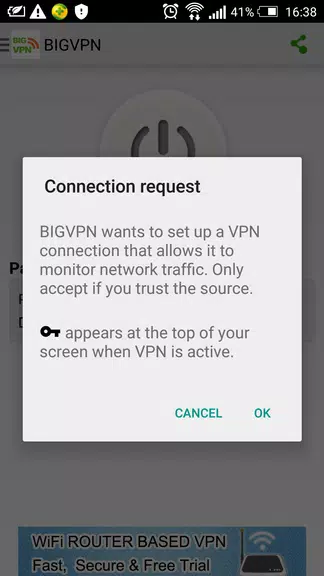 BIGVPN Free VPN Client Screenshot1