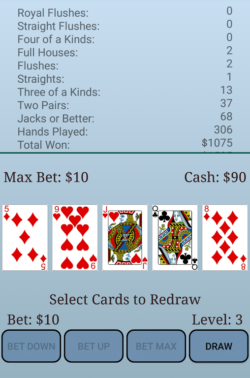 Jacks or Better - Big Slick Poker Screenshot2