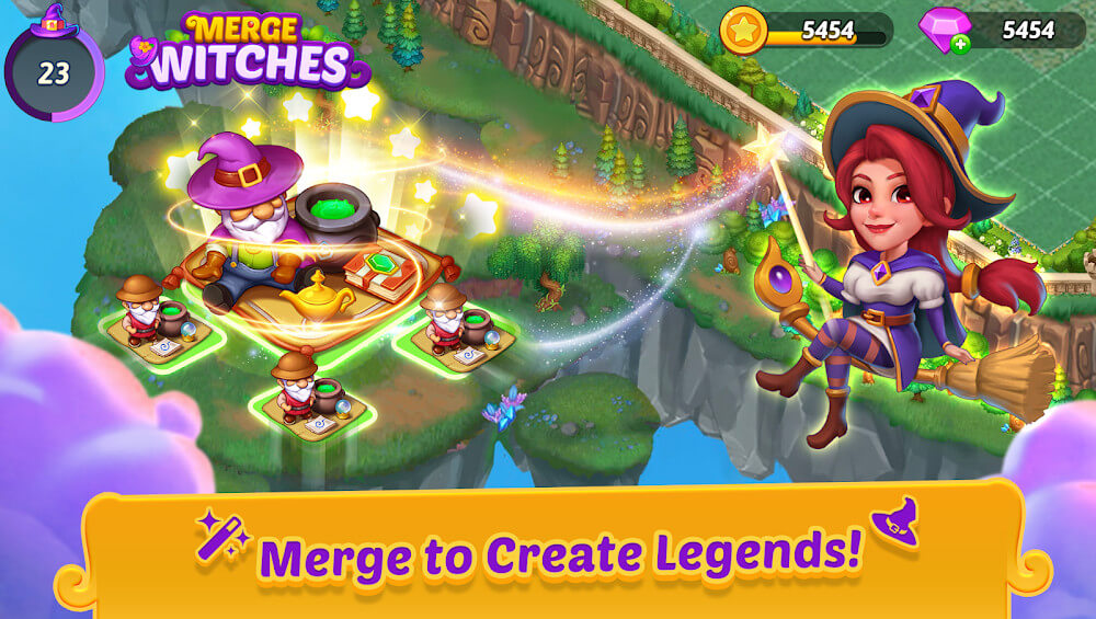 Merge Witches-Match Puzzles Screenshot1