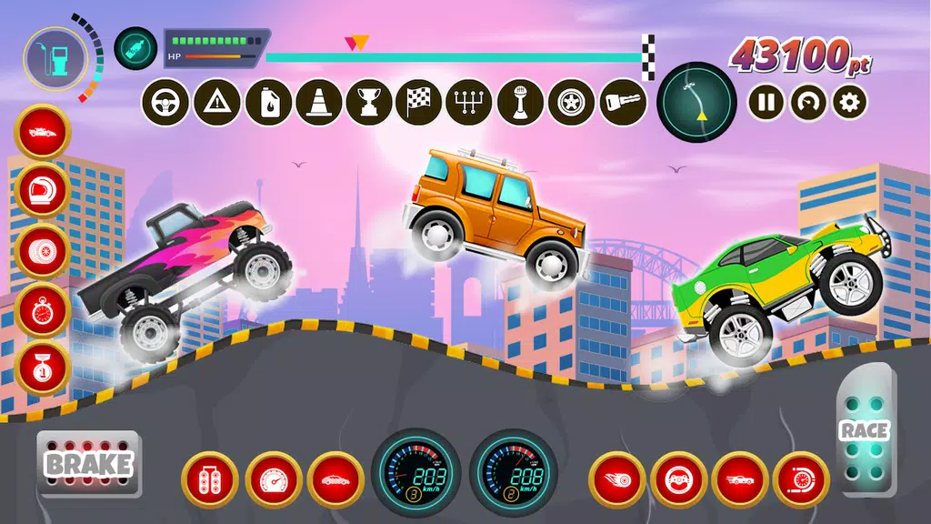 Kids Cars Hills Racing games Screenshot3