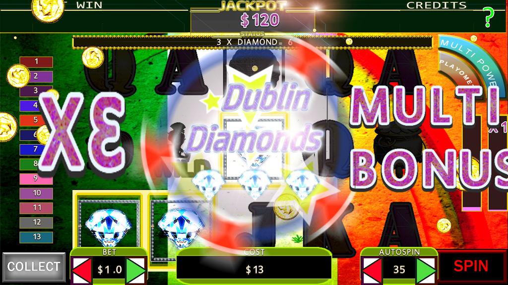 Dublin Diamonds Irish Slots Screenshot1