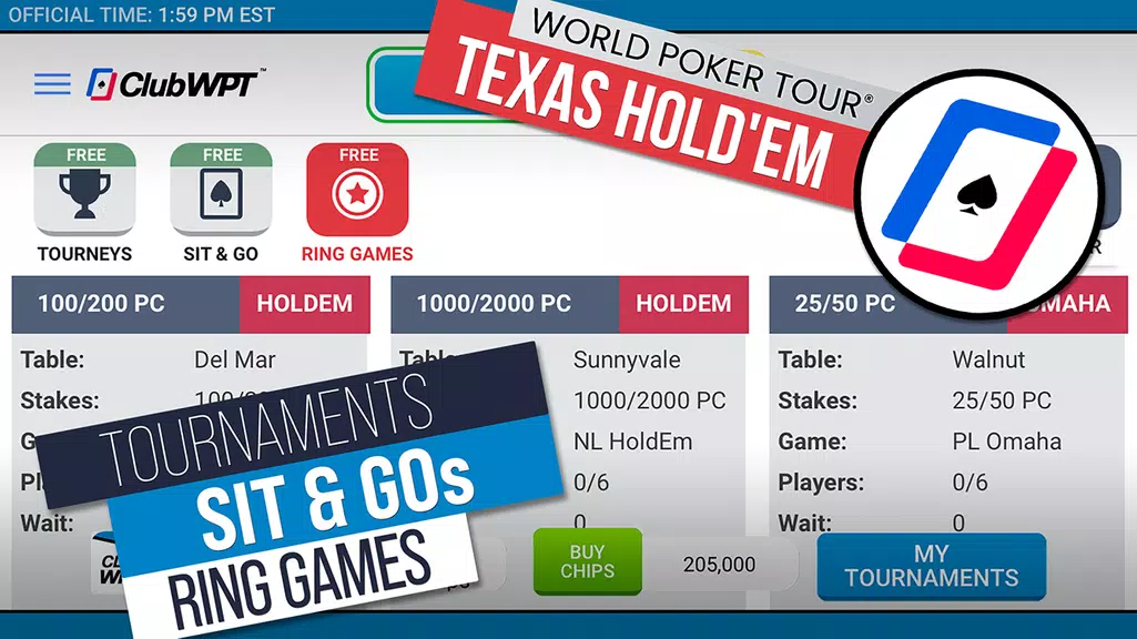 ClubWPT: Free Poker, Casino Screenshot2