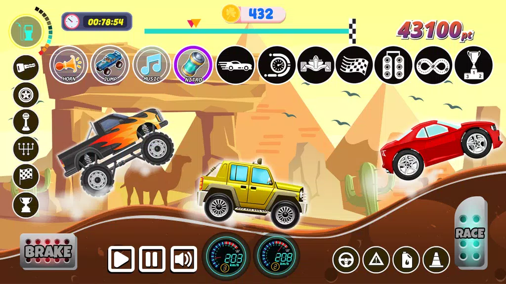 Kids Cars Hills Racing games Screenshot1