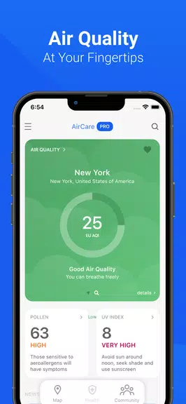 Air Quality & Pollen - AirCare Screenshot1