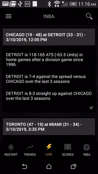 Sports Lines Odds Screenshot1