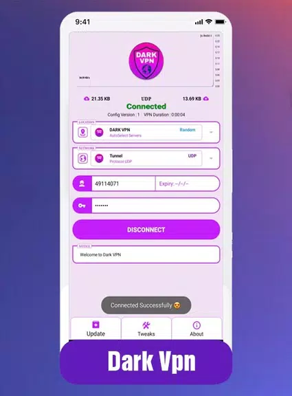 Dark Vpn Free Unlimited  internet Screenshot1