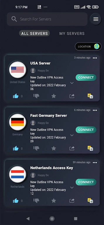 VPN Access Keys for Outline Screenshot1