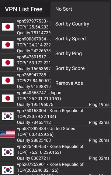 VPN List Free Screenshot3