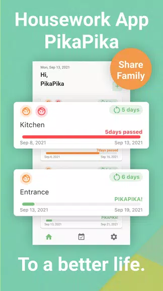 Chores Schedule App - PikaPika Screenshot1