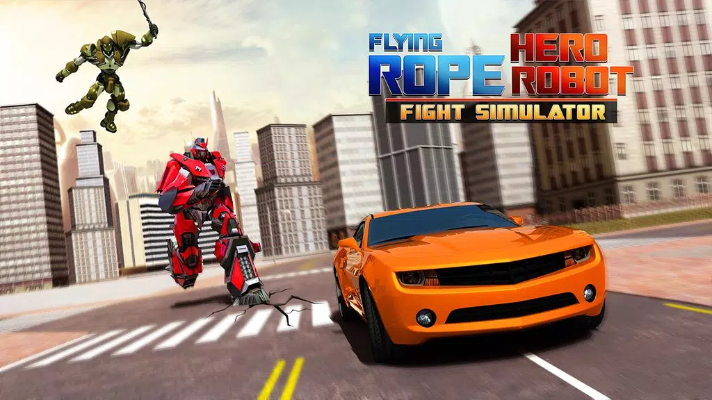 Flying Rope Hero Robot Fight Simulator Screenshot2