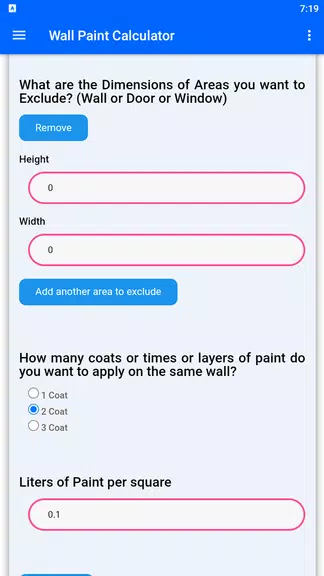 Wall Paint Calculator Screenshot3