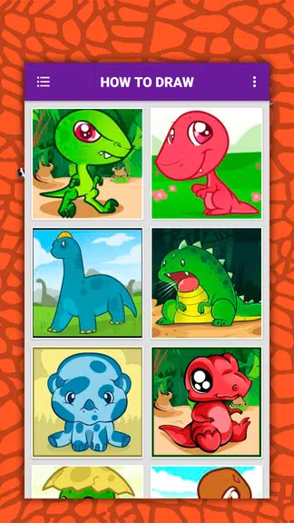 How to draw cute dinosaurs ste Screenshot4