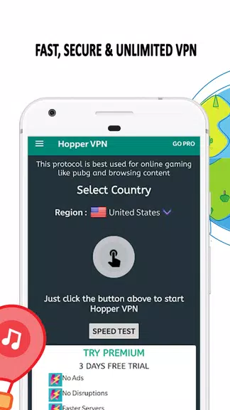 Hopper VPN : Secure VPN Proxy Screenshot1