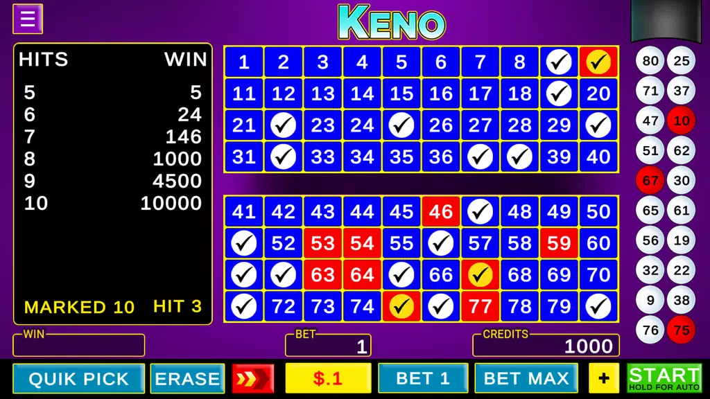 Keno - Las Vegas Games Offline Screenshot2