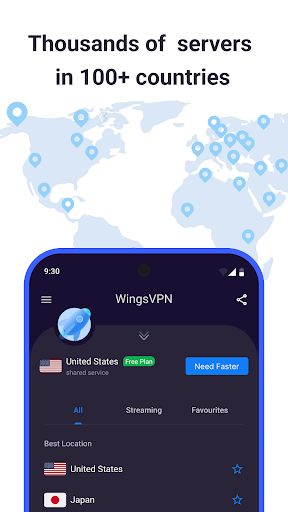 WingsVPN - Secure VPN Proxy Screenshot2