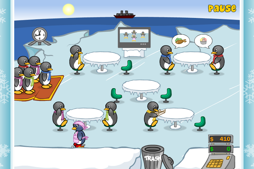 Penguin Diner: Restaurant Dash Mod Screenshot1