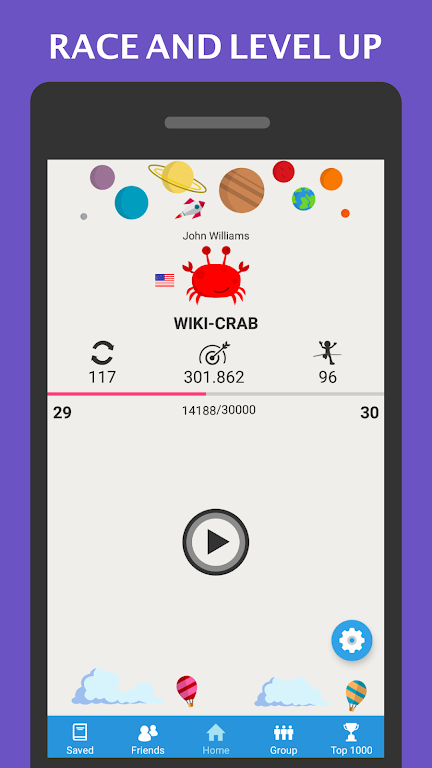 Wiki Race - Wikipedia Game Screenshot1