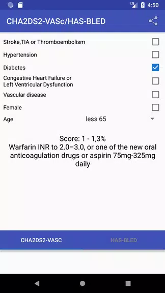 CHA2DS2-VASc HAS-BLED Score Ca Screenshot3