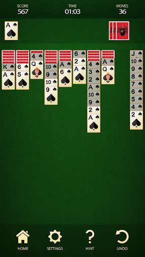 Spider Solitaire - Free Card Game Screenshot1