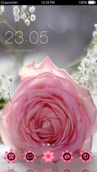 Pretty Pink Rose Theme Screenshot1