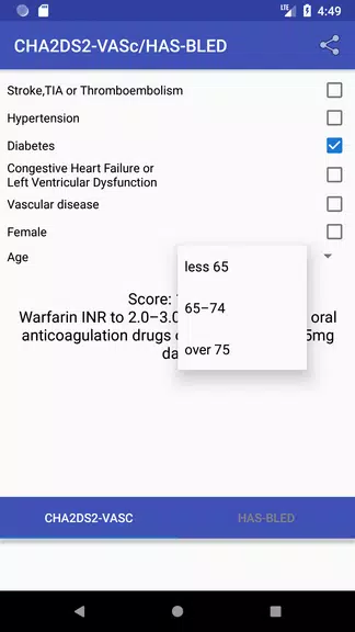 CHA2DS2-VASc HAS-BLED Score Ca Screenshot2