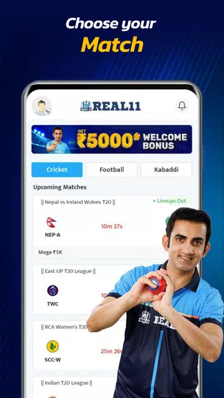 Real11: Play Fantasy Cricket Screenshot4