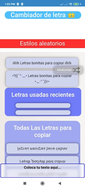 Letras Chidas Para Copiar Screenshot1