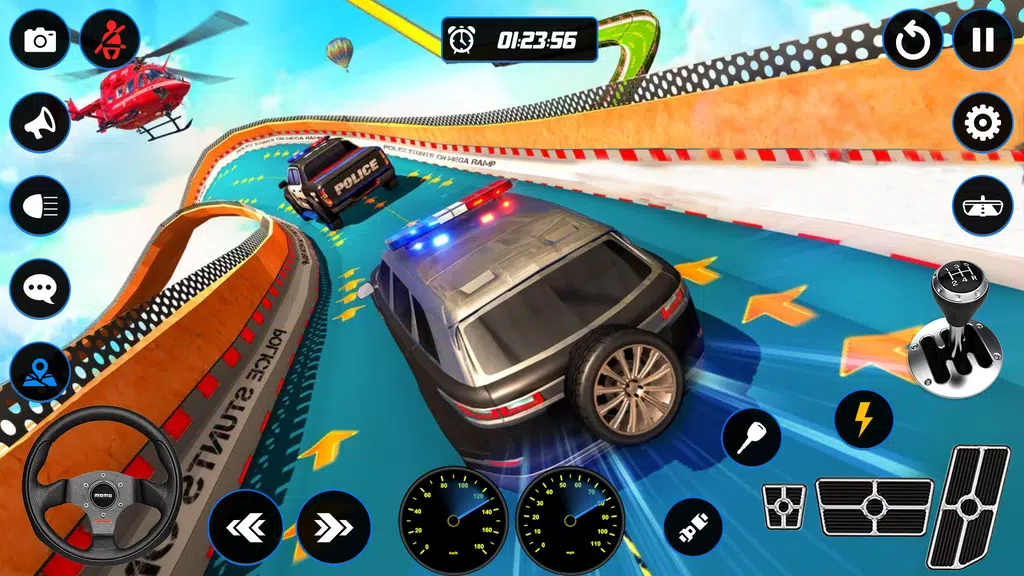 Police Car Mega Ramp Car Stunt Screenshot1