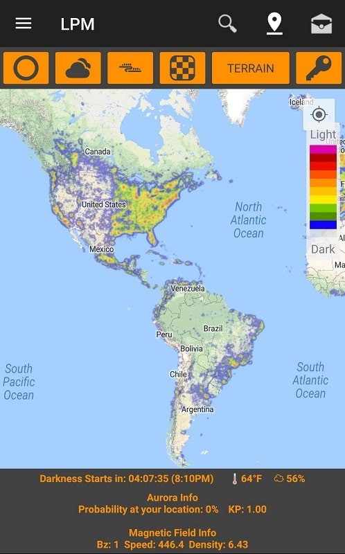 Light Pollution Map - Dark Sky Screenshot1