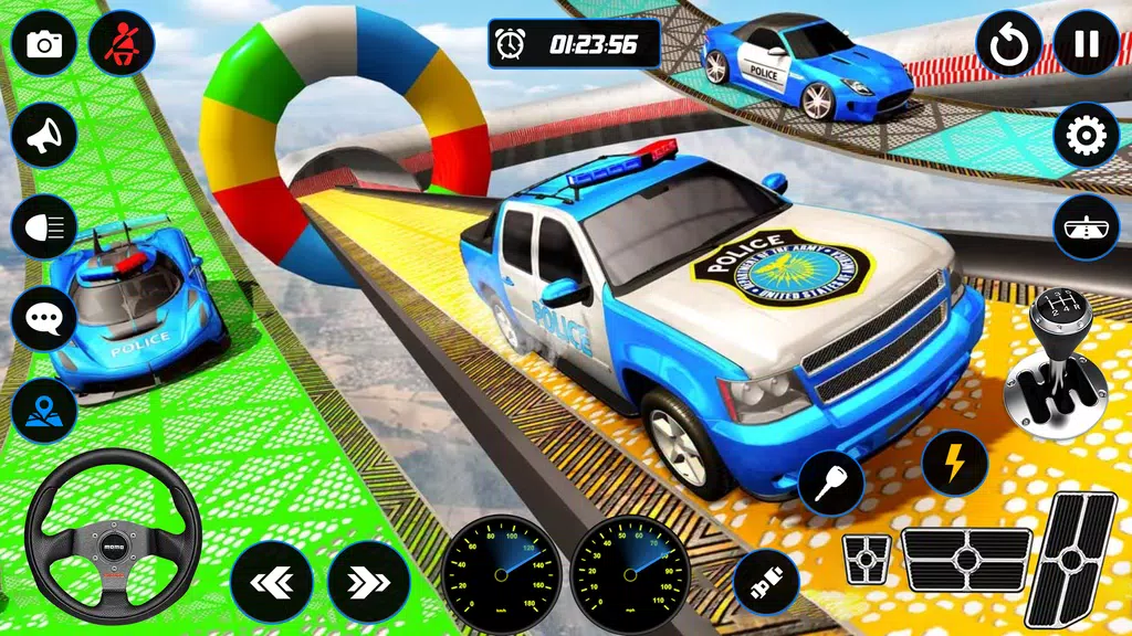 Police Car Mega Ramp Car Stunt Screenshot3