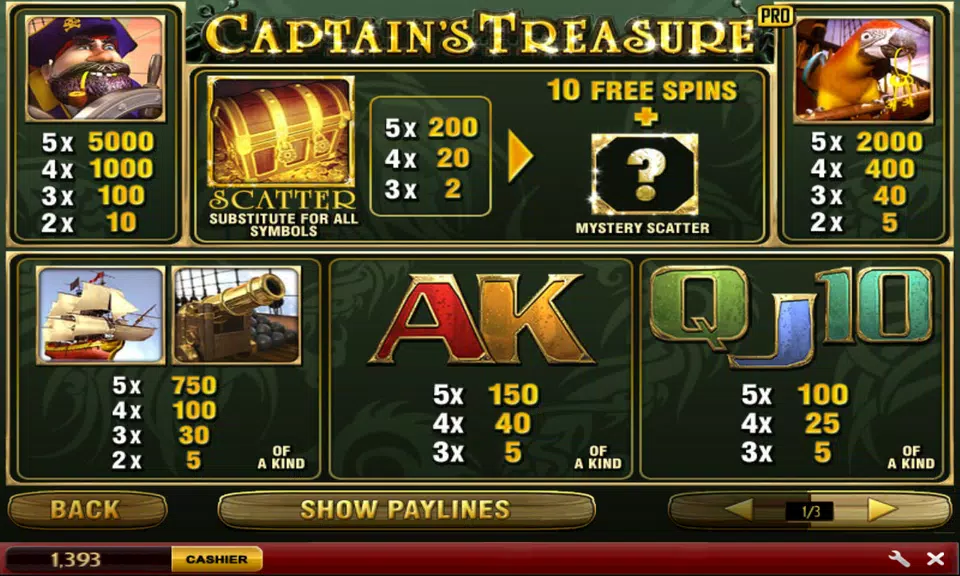 Captain's Treasure Slots Screenshot3