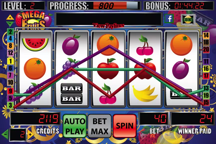 Mega Fruits Slot Machine Screenshot4