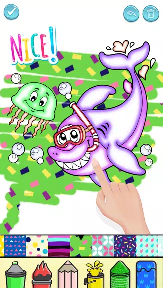 Baby Shark Glitter Coloring Screenshot2