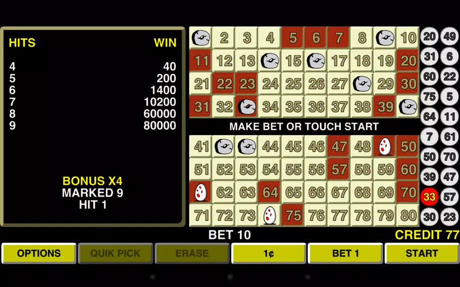 Keno Eggs Las Vegas Casino Screenshot3